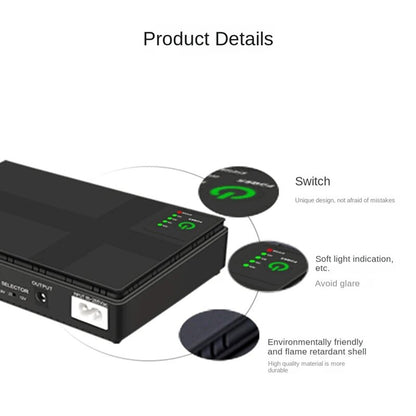 1 Set 5V 9V 12V Uninterruptible Power Supply Mini UPS USB 10400Mah Battery Backup For Wifi Router CCTV (EU Plug)