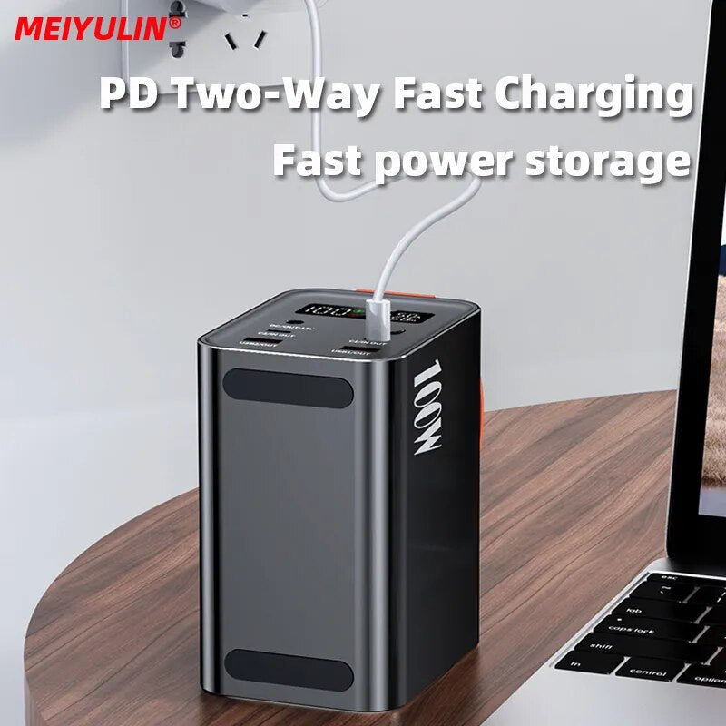 Large Capacity Power Bank Station 60000mAh 100W PD USB C DC Fast Charge External Battery Portable Powerbank For iPhone 14 Xiaomi