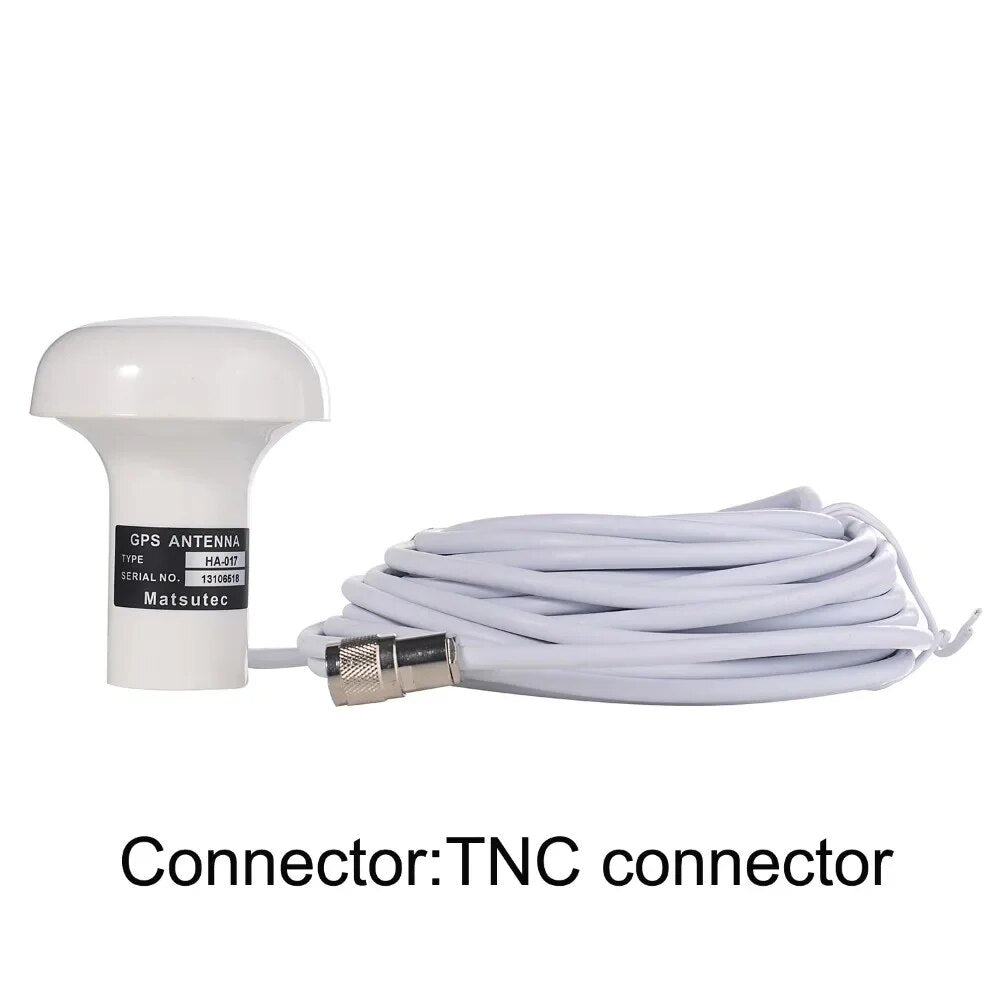Matsutec 1 pièces d'antenne GPS HA-017 antenne Gps Marine avec câble de 10 mètres connecteur TNC câble RF 10 m RG-59 Interface TNC 