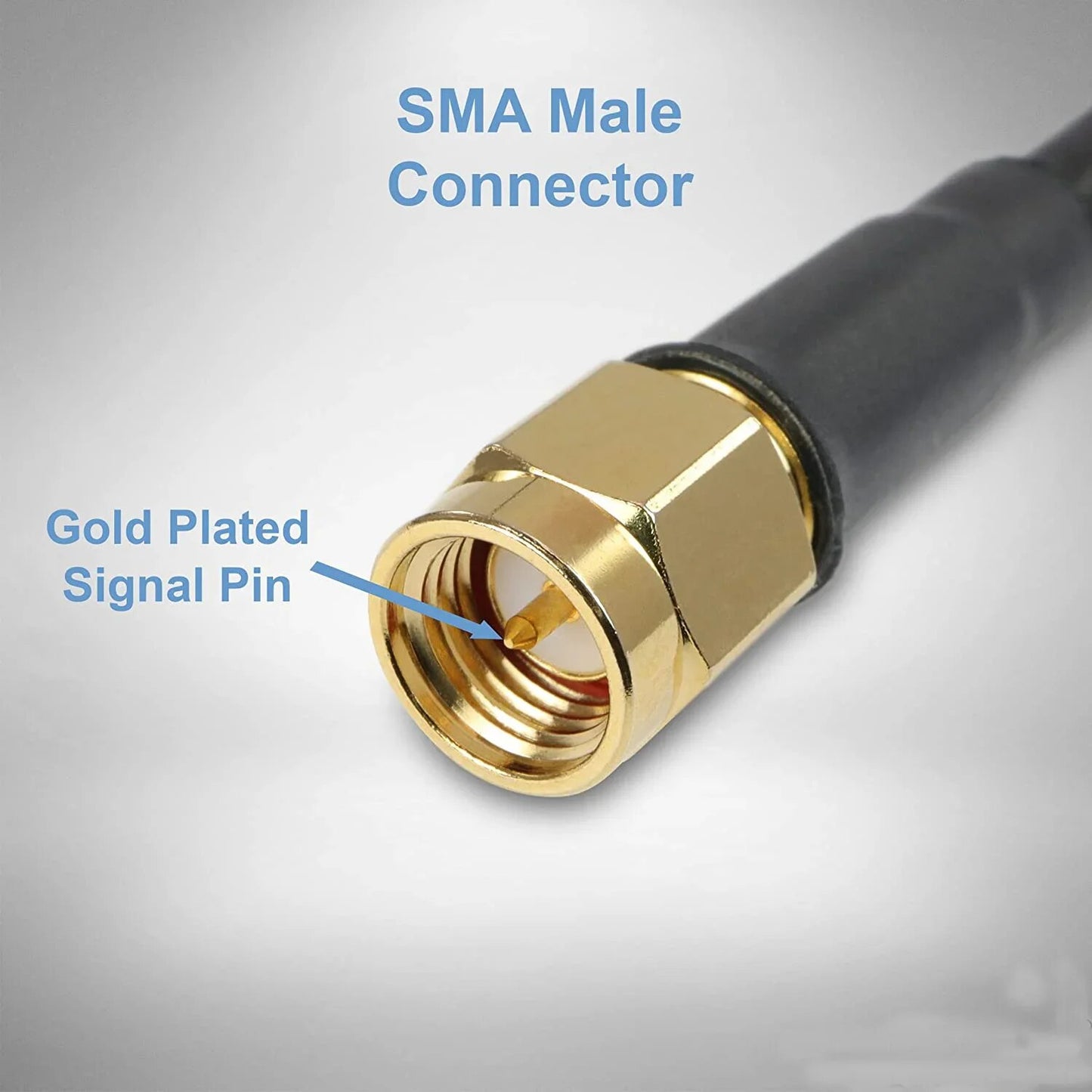 Matsutec 25 ft SMA Male to N Male Premium 240 Series Low-Loss Coax Cable for 4G LTE, 5G Modems/Routers,Ham, ADS-B, GPS to Antena