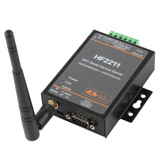 HF2211 Serial to WiFi RS232/RS485/RS422 to WiFi/Ethernet Converter  Module for Industrial Automation Data Transmission  HF2211A