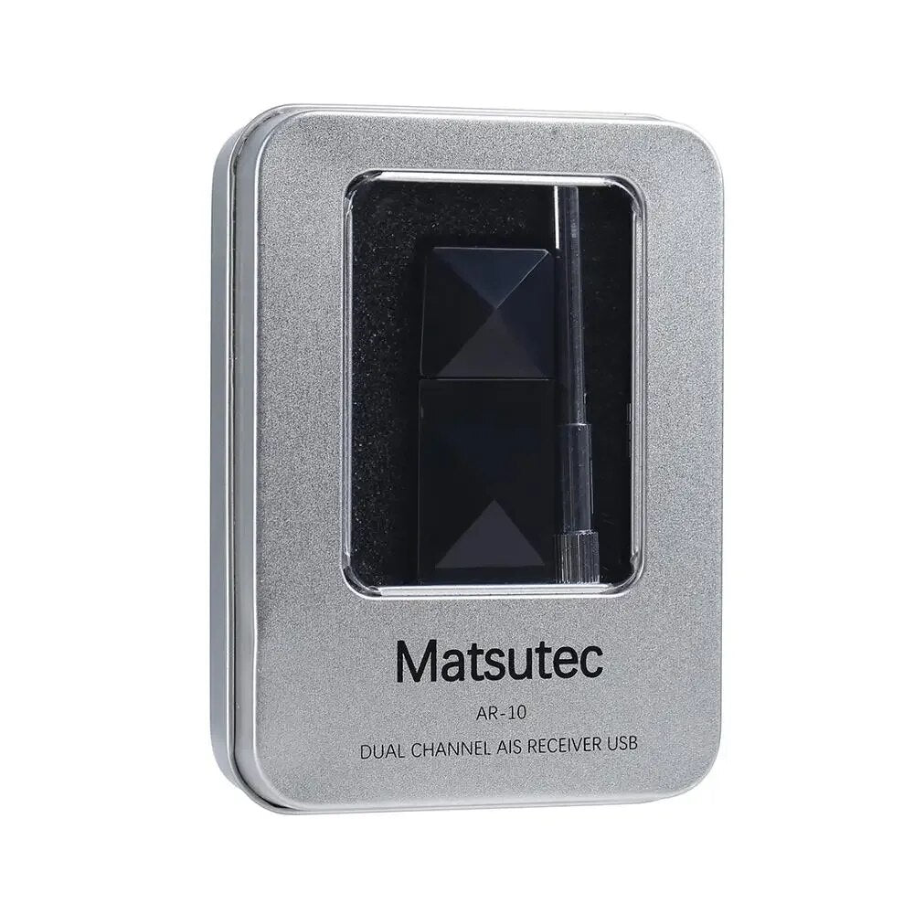 Matsutec AR-10 Dual Channel AIS Class A Class B AIS Receiver with Antenna SMA Connector for Boat Marine with USB output