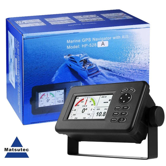Matsutec HP-528A Plotter de gráfico LCD colorido de 4,3 polegadas integrado Classe B AIS Transponder Combo Navegador GPS marinho de alta sensibilidade