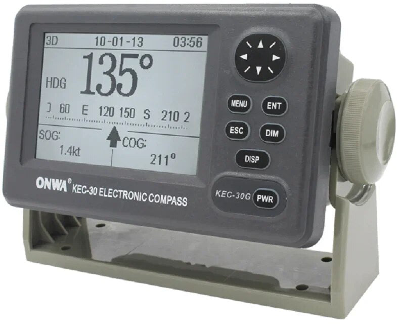 Bússola fluxgate eletrônica KEC-30G (MK2) ONWA com GPS / Bússola GPS eletrônica KEC-30G com bússola GPS Hemisfério V104S 