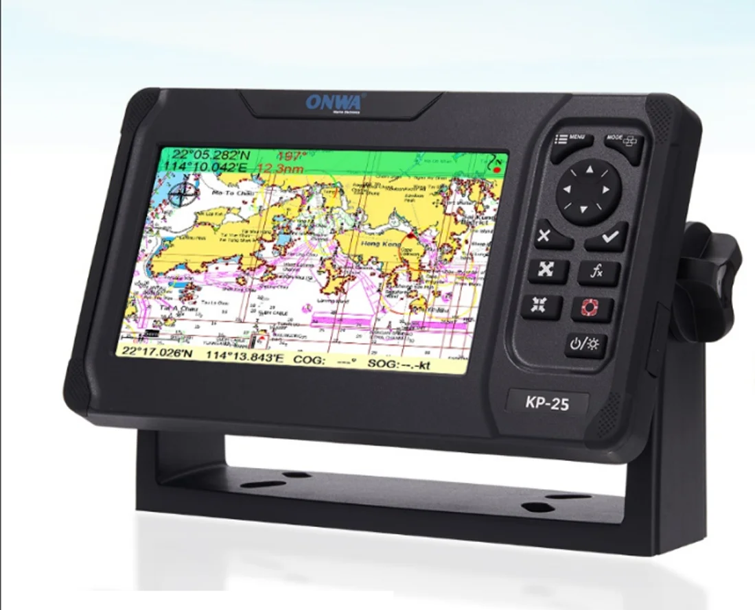 ONWA KP-25 5-inch Marine GPS Chart Plotter  Marine GPS SBAS Navigator Locator Display Function Ship Boat Marine Navigator