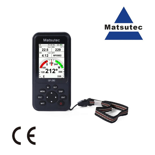Matsutec GP-280 Handheld GPS Navigator/Marine GPS Locator Handheld High-Sensitivity GPS Receiver/Various Voyage Screens (Black)