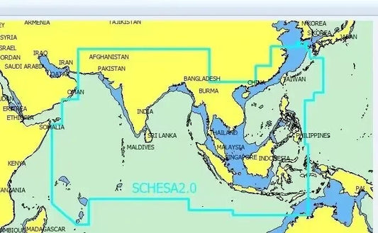 Carte de cartes marines avec cartes pour le traceur ONWA ou Matsutec Révéler des cartes côtières pour la navigation GPS marine