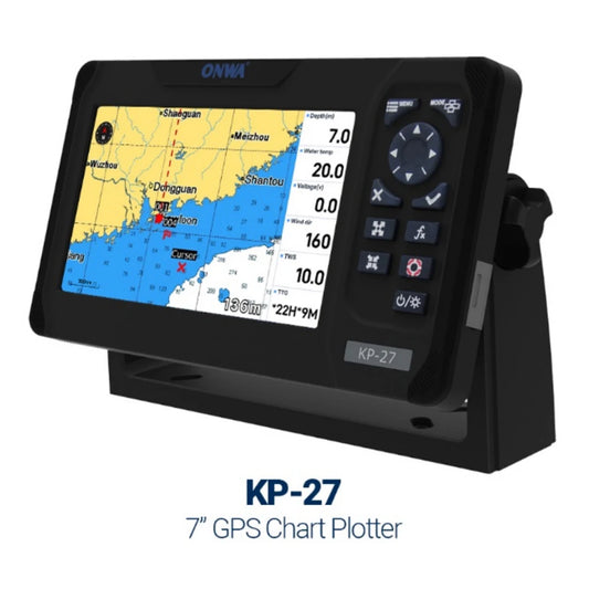 ONWA KP-27 7-inch Marine GPS Chart Plotter  Marine GPS SBAS Navigator Locator Display Function Ship Boat Marine Navigator