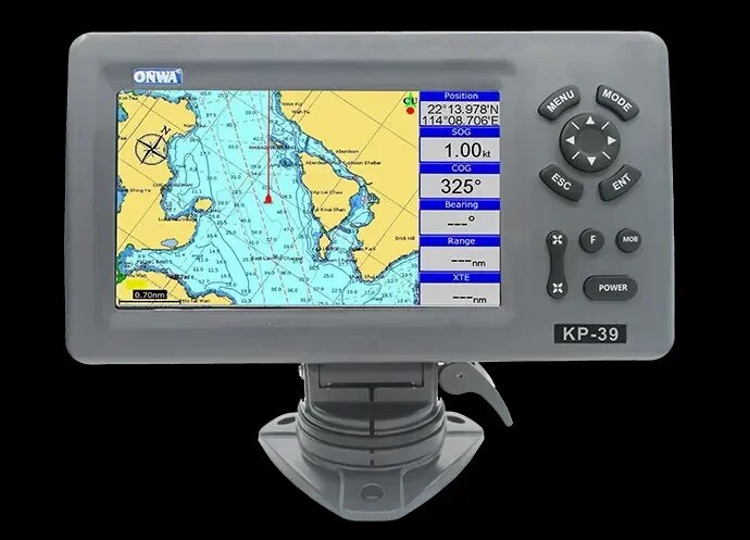 ONWA KP-39 7 polegadas ONWA Marine GPS Chart Plotter (com cartão SD Mapa Gráfico Mar) Gráfico Plotter Marine GPS Navigator 