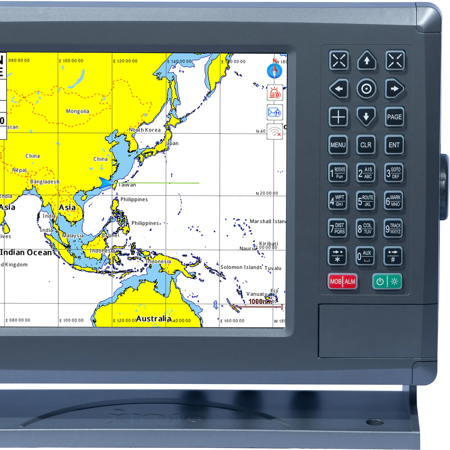 Électronique marine XINUO XF-1069 10 "GNSS GPS traceur de cartes 10 pouces TFT LCD affichage NMEA0183 CE IMO IP65 