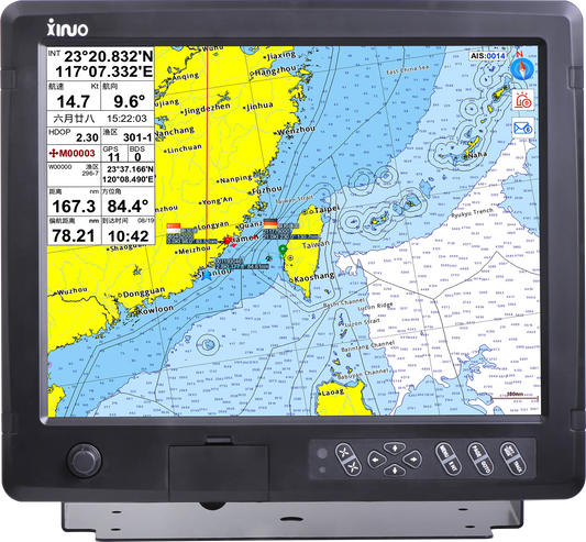 XINUO – traceur de cartes GPS marin, navigateur marin, série GN-150 GN-1515, grand moniteur LCD TFT 15 pouces, NMEA0183, vente en gros d'usine 