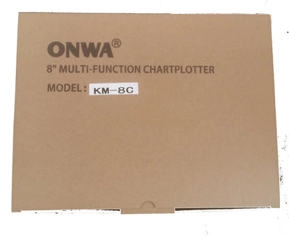 ONWA KM-8C traceur de cartes GPS 8 pouces avec détecteur de poisson GPS/sondeur/sondeur (prend en charge les fonctionnalités étendues) + transducteur de poisson