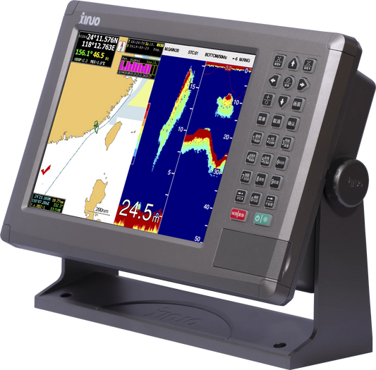 Sondeur marin/sondeur d'écho de 10.4 pouces pour bateau de pêche et navires XINUO XF-1069GF sondeur d'écho détecteur de poisson GPS Combo 