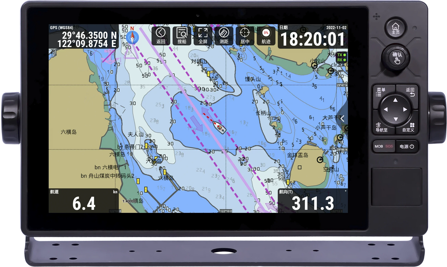 XINUO XN-60 series MFD XN-6010 10.1" GPS AIS chart plotter marine multi-touch functional display NMEA0183 NMEA2000 interfaces