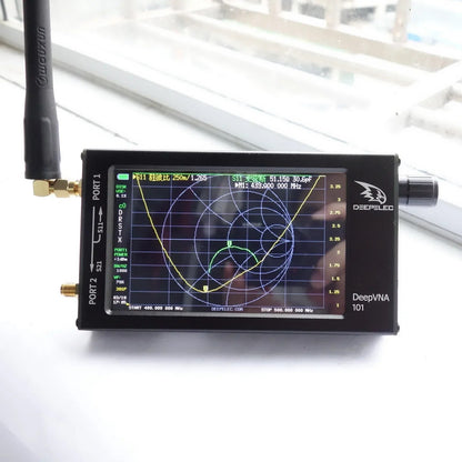 Analyseur d'antenne de compteur DeepVNA 101, 4.3 pouces, 10K-1.5GHz, réseau vectoriel HF VHF UHF SWR, mise à niveau de NanoVNA-F 