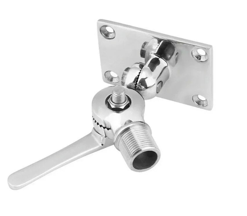 Marine VHF Antenna Mounts, Adjustable Base VHF Antenna Mount for Boat, 316 Stainless Steel, Include Installation Screws