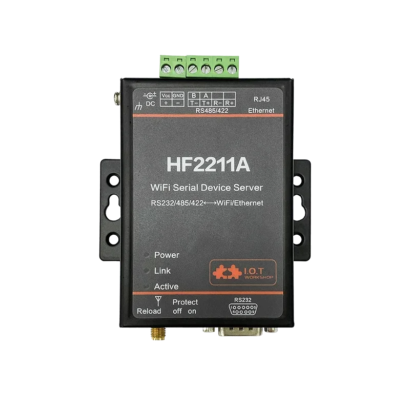 WiFi Serial Device Server RS232/RS485/RS422 Serial Port to WiFi Ethernet Converter Module HF2211 HF2211A EU plug available