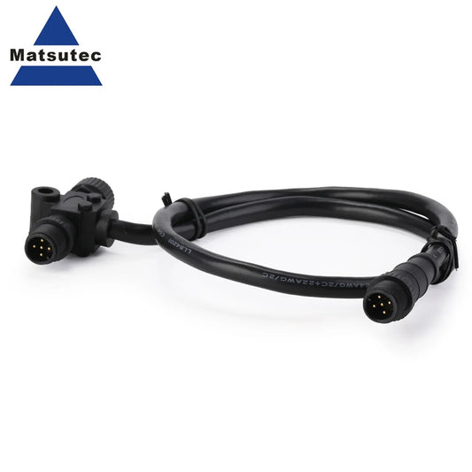 MA-M1258 NMEA 2000 (N2k) Marine Grade Products T-Connector Tee Power Cable with Fuse for Lowrance Navico Garmin Networks(1.65ft)