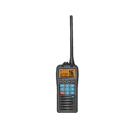Rádio marítimo VHF/DSC portátil ONWA KV-38 com GPS integrado, DSC, função MOB 