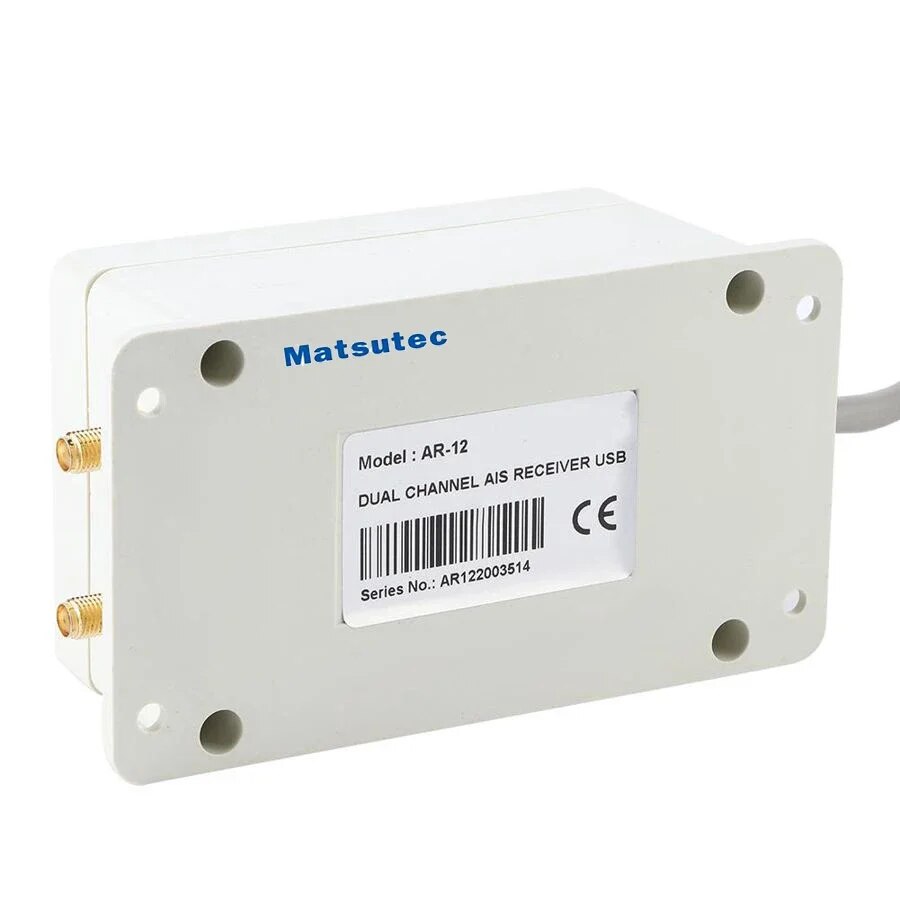 Receptor AIS marítimo de canal duplo Matsutec AR-12 com saída USB RS232 RS422