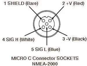 Connecteur NMEA 2000 T, 4 ports, 5 broches, filetage M12, étanche IP67, NMEA 2000 (N2k) (Tee), connecteur en T pour Garmin Lowrance Simrad B&amp;G