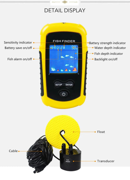 Matsutec GF-600 Wireless Sonar Fishing Alert Fish Finder Underwater Echo Sounder Fishing Detector Portable Fish Finder