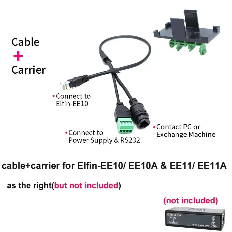 Transfer Adapter Conversion Cable Carrier for Elfin-EW10A EW11A Elfin-EE10A  EE11A RJ45 RS232 RS485 Interface