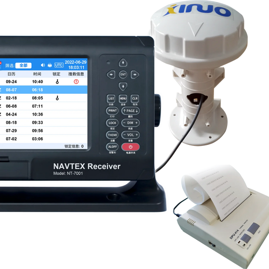 Eletrônica marinha WWNWS XINUO NAVTEX Receptor NT-7001 8 polegadas TFT LCD com suporte para impressora UPD-414 padrão IMO 