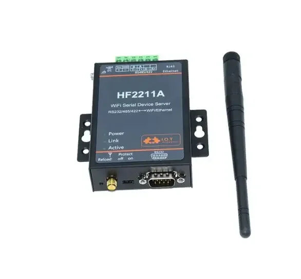 WiFi Serial Device Server RS232/RS485/RS422 Serial Port to WiFi Ethernet Converter Module HF2211 HF2211A EU plug available