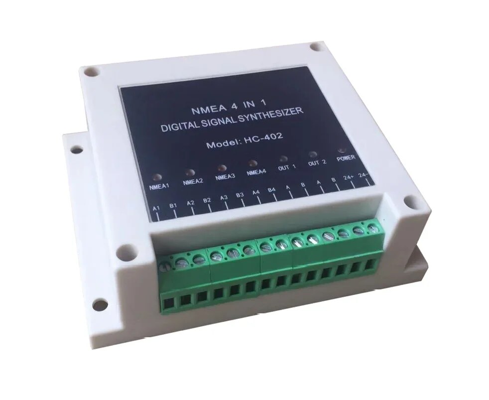 Matsutec HC-402 Multiplexeur NMEA Synthétiseur de signal numérique NMEA 4 en 1, entrée 4 canaux NMEA0183, sortie 1 canal NMEA0183. 