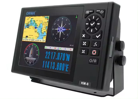 ONWA KM series KM-8 8-inch Marine GPS Chart Plotter Multi Function Display supports Expanded Features