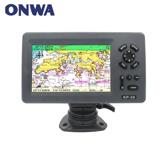 ONWA KP-39 7 polegadas ONWA Marine GPS Chart Plotter (com cartão SD Mapa Gráfico Mar) Gráfico Plotter Marine GPS Navigator 