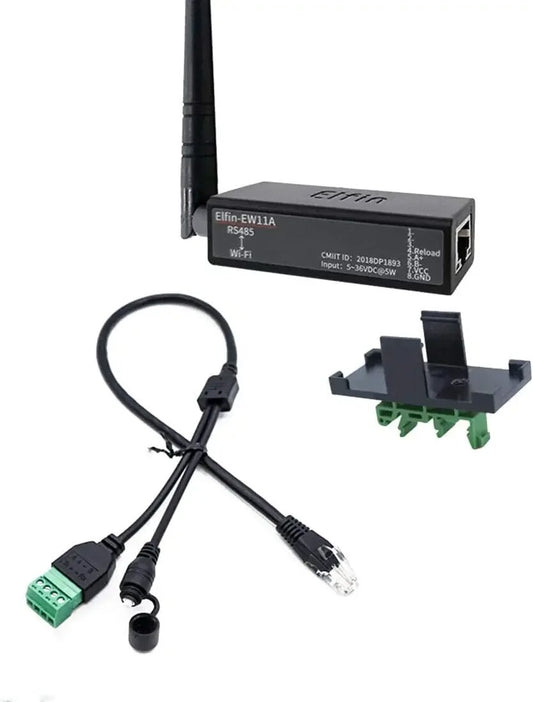 Menores dispositivos de rede sem fio Elfin-EW11/Elfin-EW11A-0 Modbus TPC Função IP RJ45 RS485 para servidor serial WiFi (EW11A-0 W 