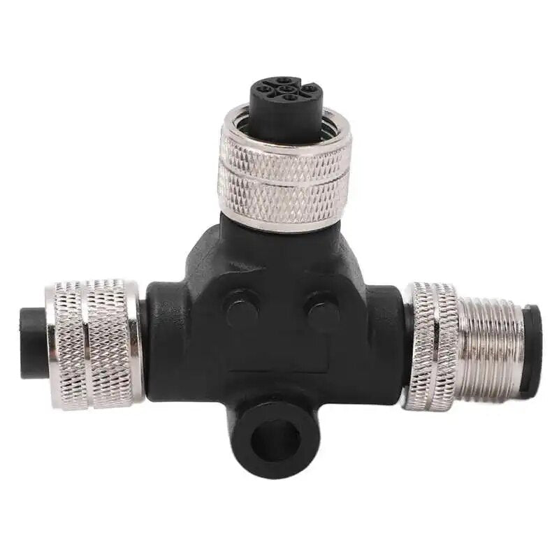 Tee Connector for NMEA 2000 M12 Thread 5 Pin IP67 Waterproof for Lowrance Networks Marine Converter