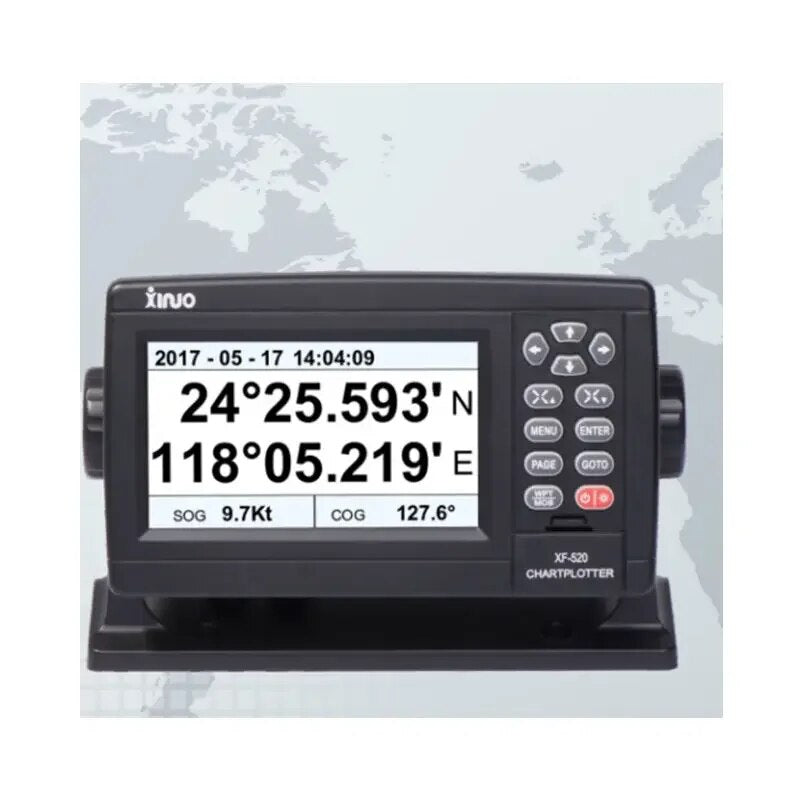 Xinuo XF-520 5 ''navigateur GPS par Satellite marin écran LCD couleur positionnement double Mode traceur de carte de bateau Navigation GPS 
